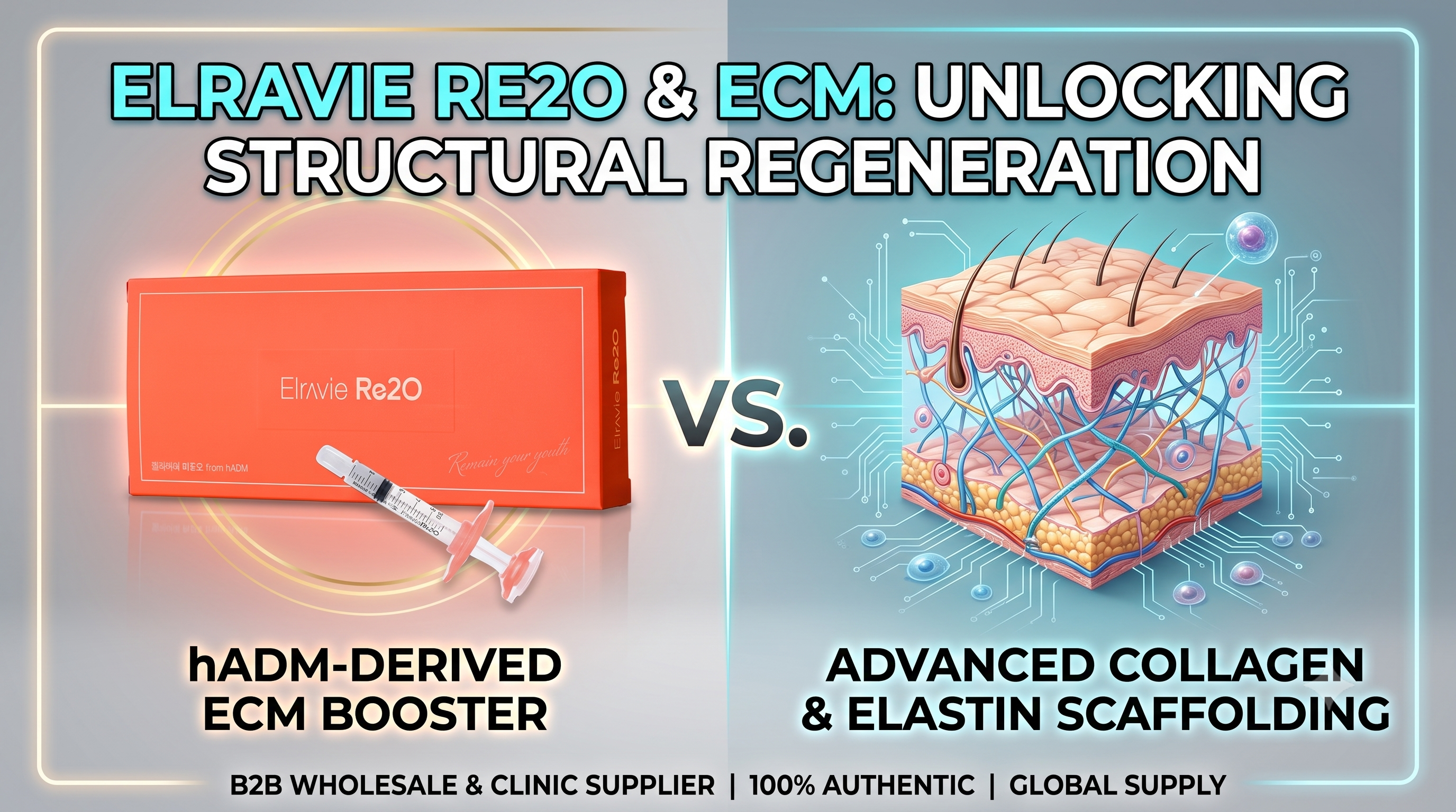 Elravie Re2O & ECM: The Science of Acellular Dermal Matrix Skin Boosters