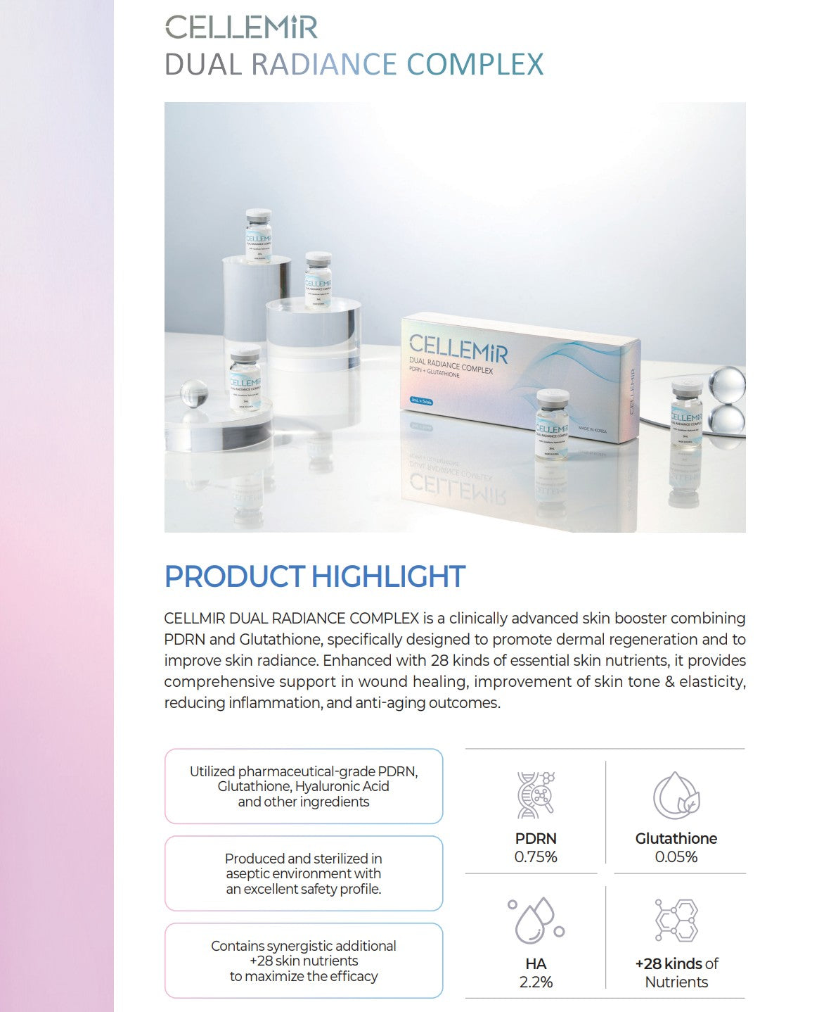 PDRN Glutathione skin booster CELLEMIR