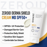 ZEROID DERMA SHIELD CREAM MD SPF50+ PA++++ (50g) 2